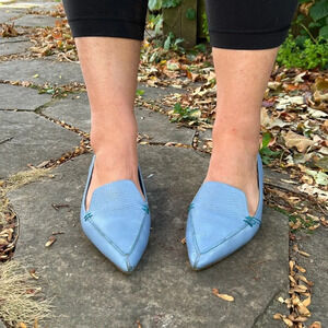Nicholas Kirkwood Blue Beya Flat  Loafer, size 38